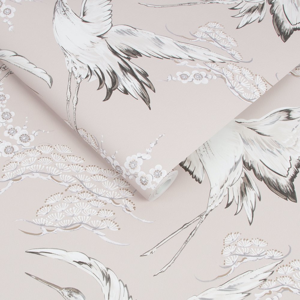 Superfresco Easy Crane Pink Wallpaper 107024